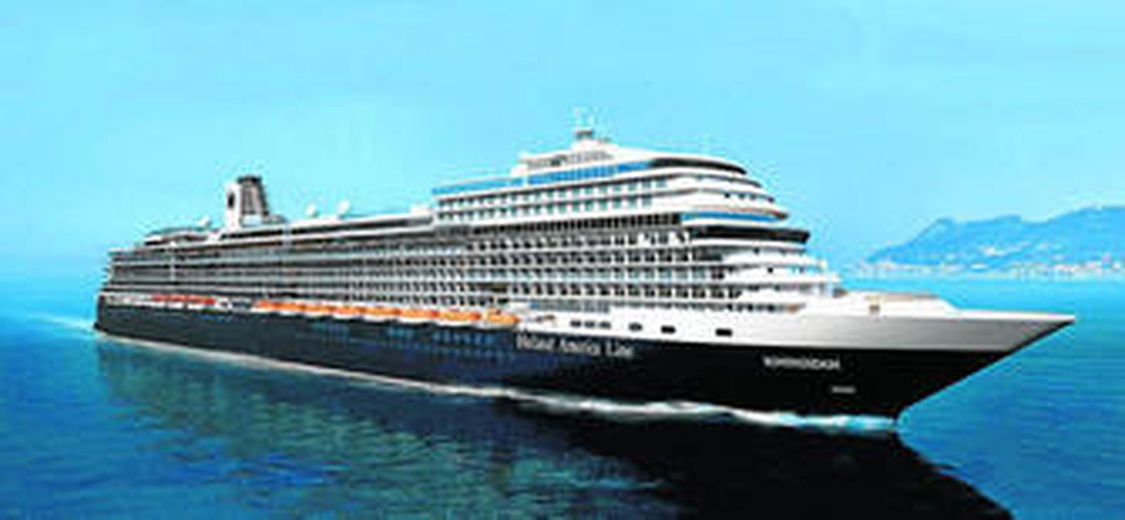 Vista del crucero 'Koningsdam' que realizará su primera escala mañana en el puerto.