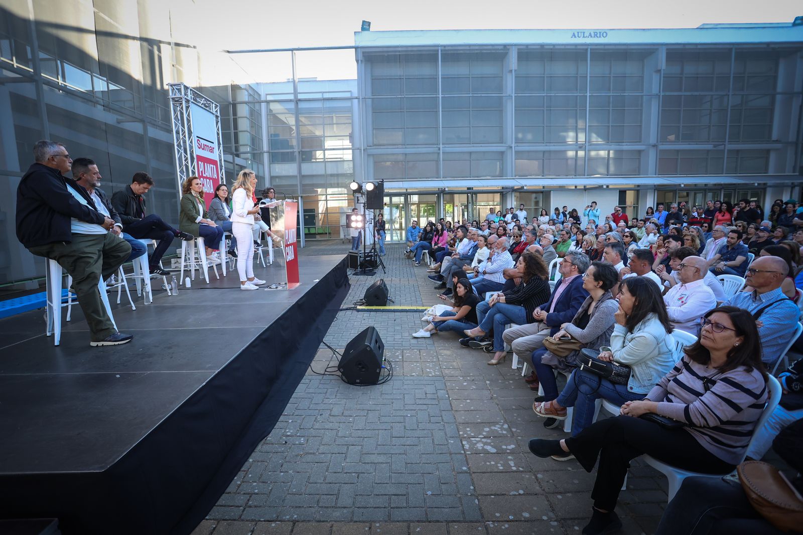 Imágenes del mitin de SUMAR con Yolanda Díaz en Jerez