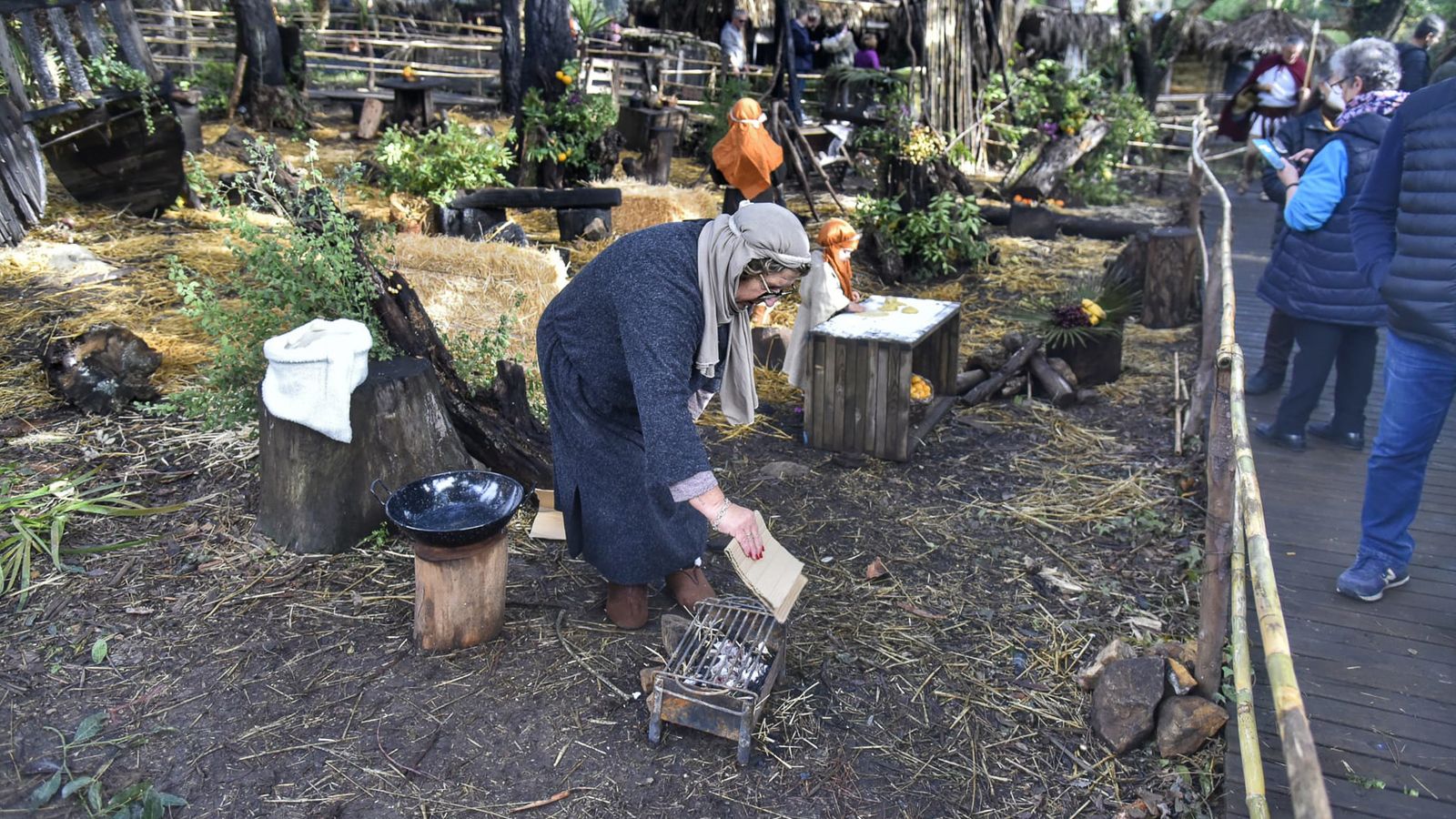 El Belén viviente de Pelayo tras el incendio