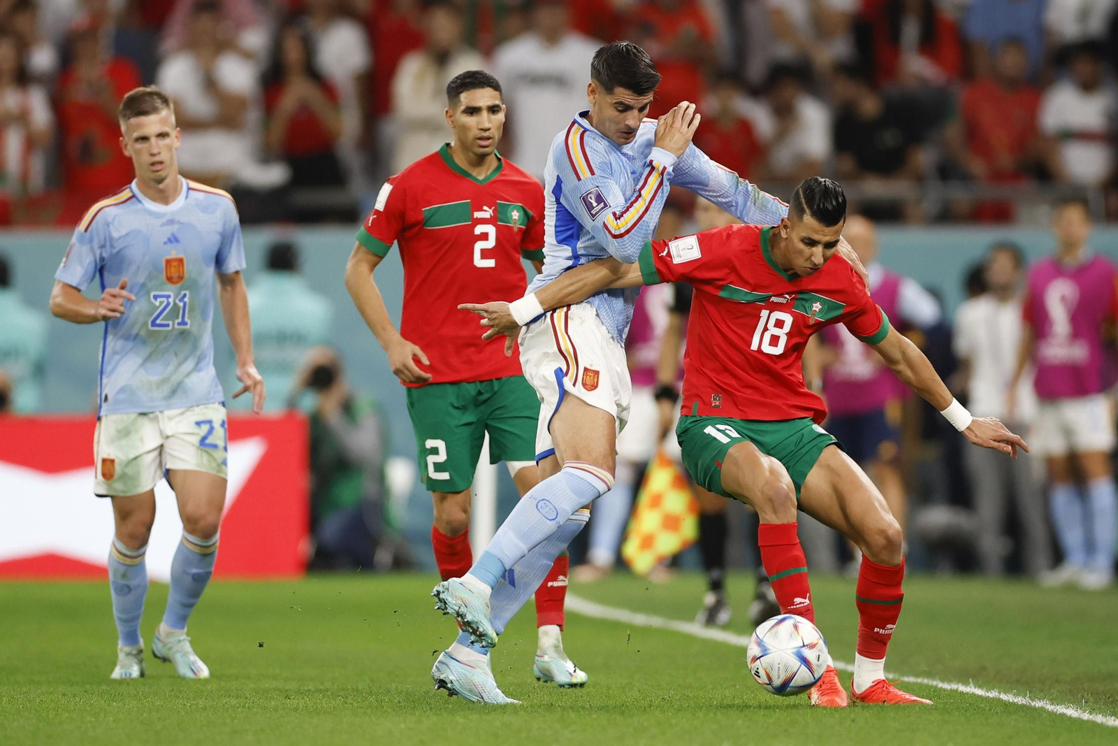Fotos del Marruecos-España en octavos del Mundial de Qatar