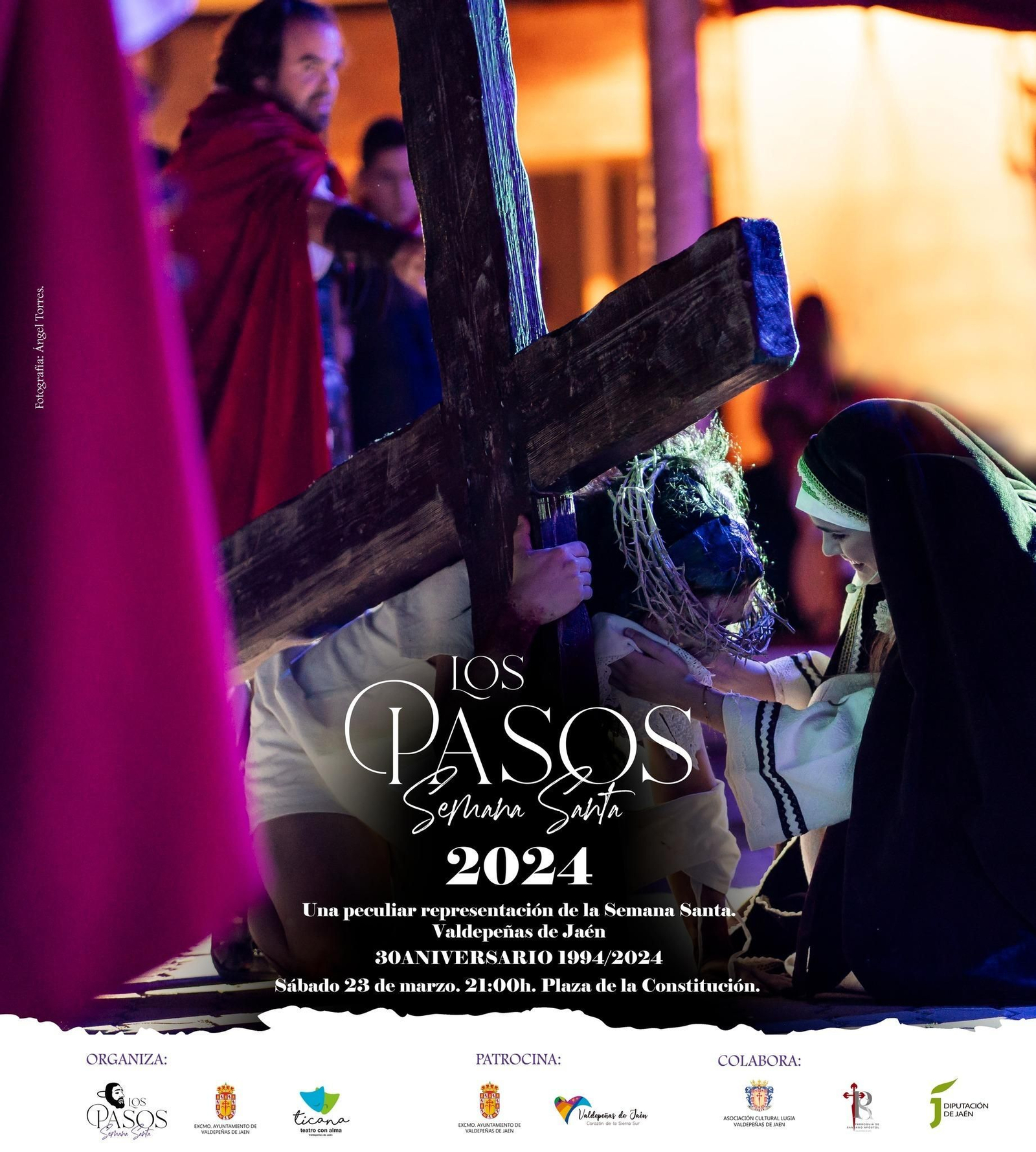 Cartel anunciador de Los Pasos 2024 en Valdepeñas de Jaén.