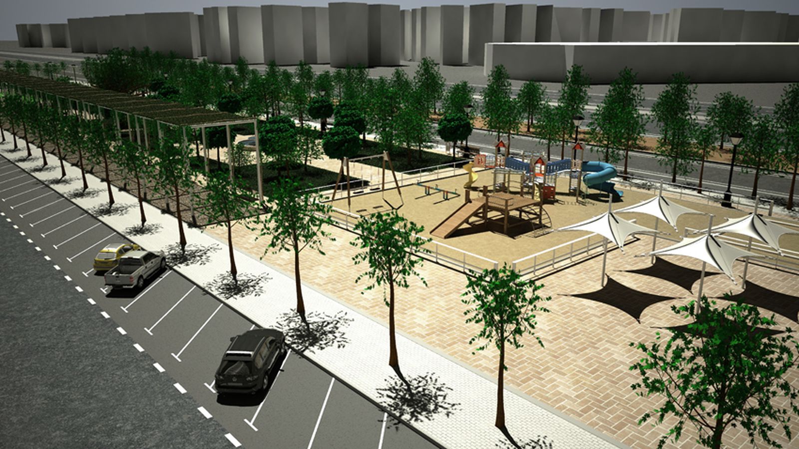 Así quedará la zona de Kansas City en la que se construye el depósito tras su reurbanización.