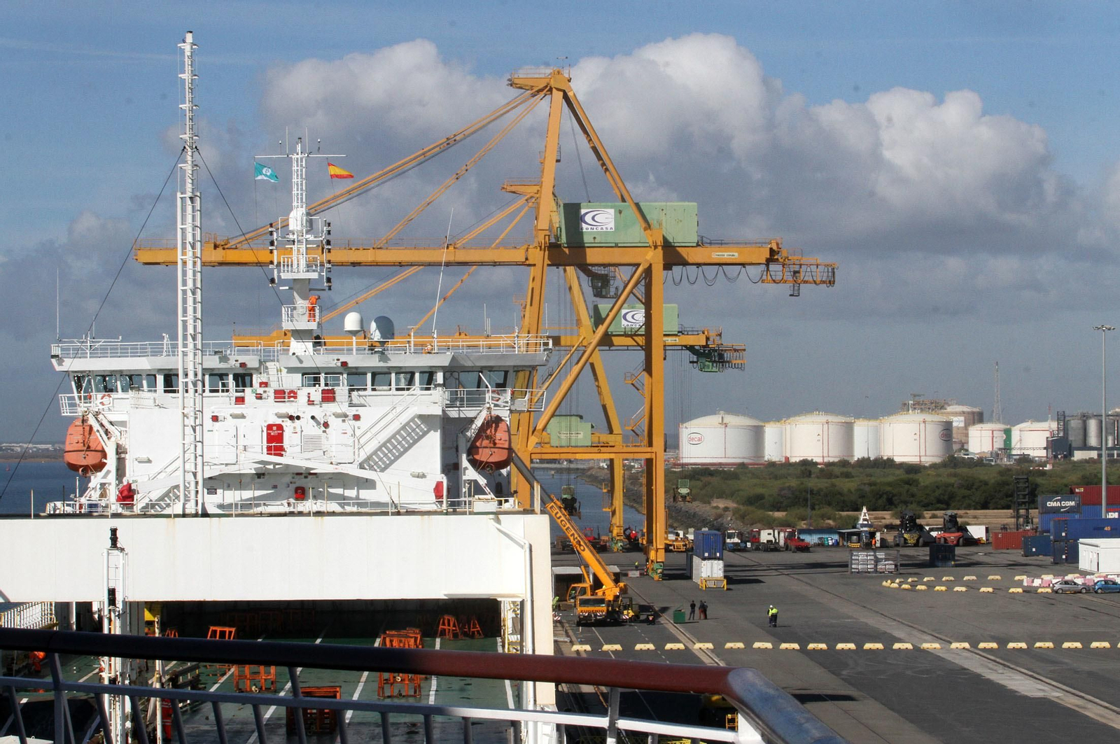 Balearia,  Fred Olsen y el Puerto de Huelva presentan la nueva línea entre Huelva y Canarias, en imágenes