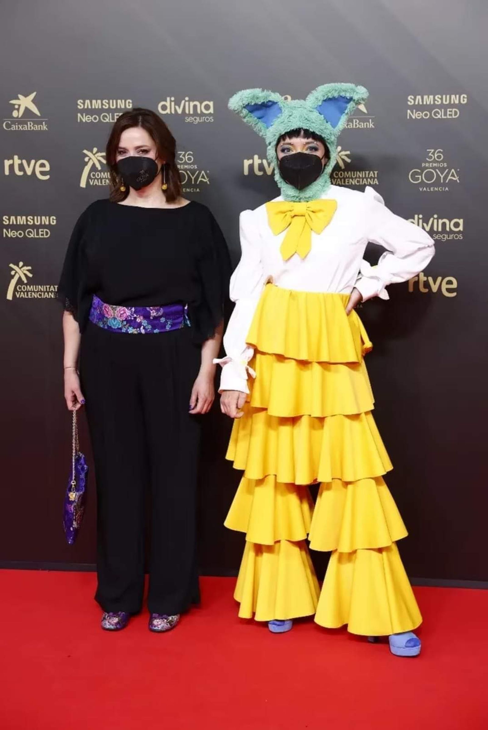 La cabeza de gato (o animal similar) que se pudo ver en la alfombra roja de los Goyas.