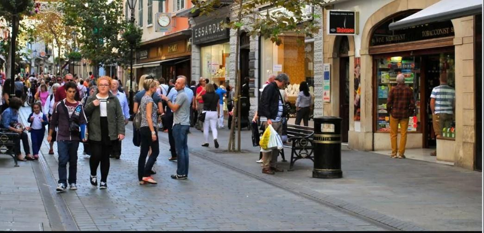 La calle Real de Gibraltar, antes del comienzo de la pandemia