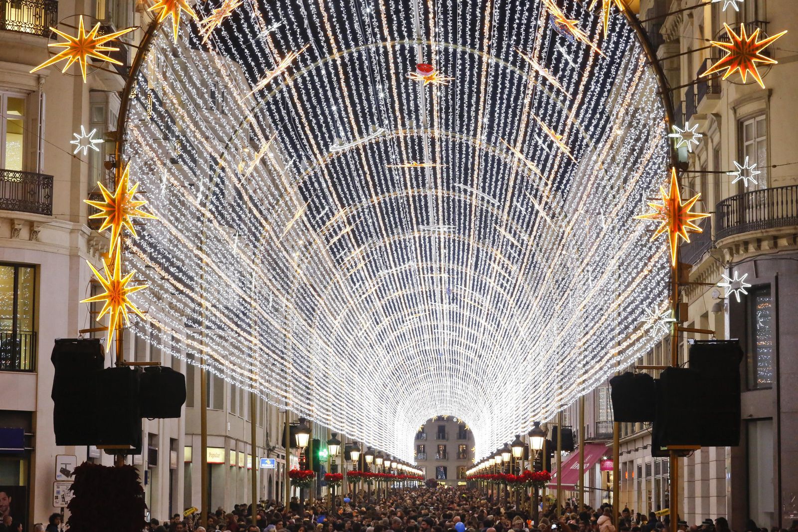 Encendido del alumbrado de Navidad en Málaga