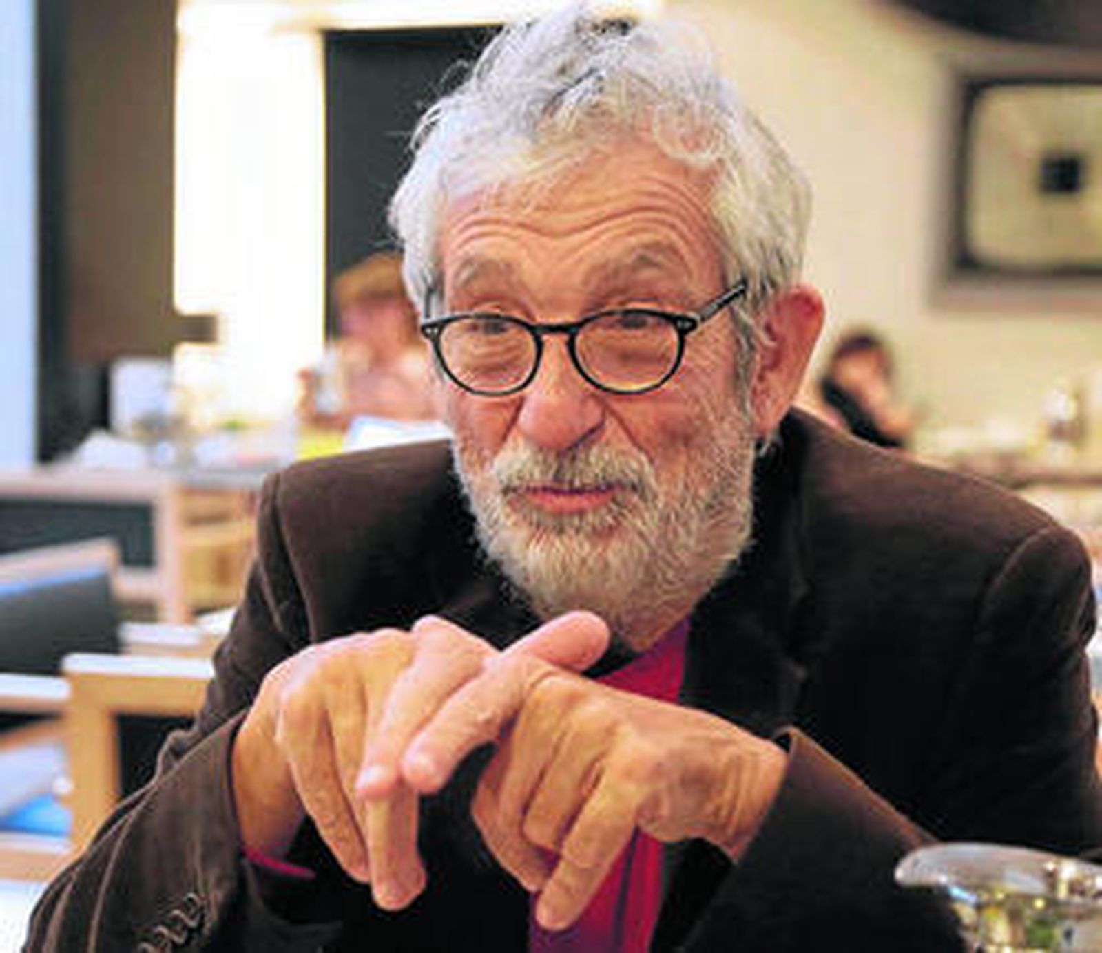 Oscar Tusquets (Barcelona, 1941), durante la entrevista.