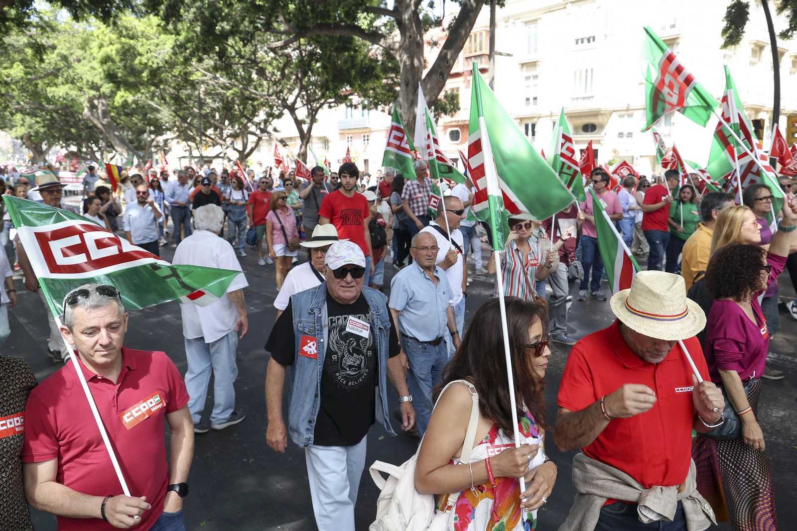 La manifestación del 1º de mayo de Málaga, en fotos