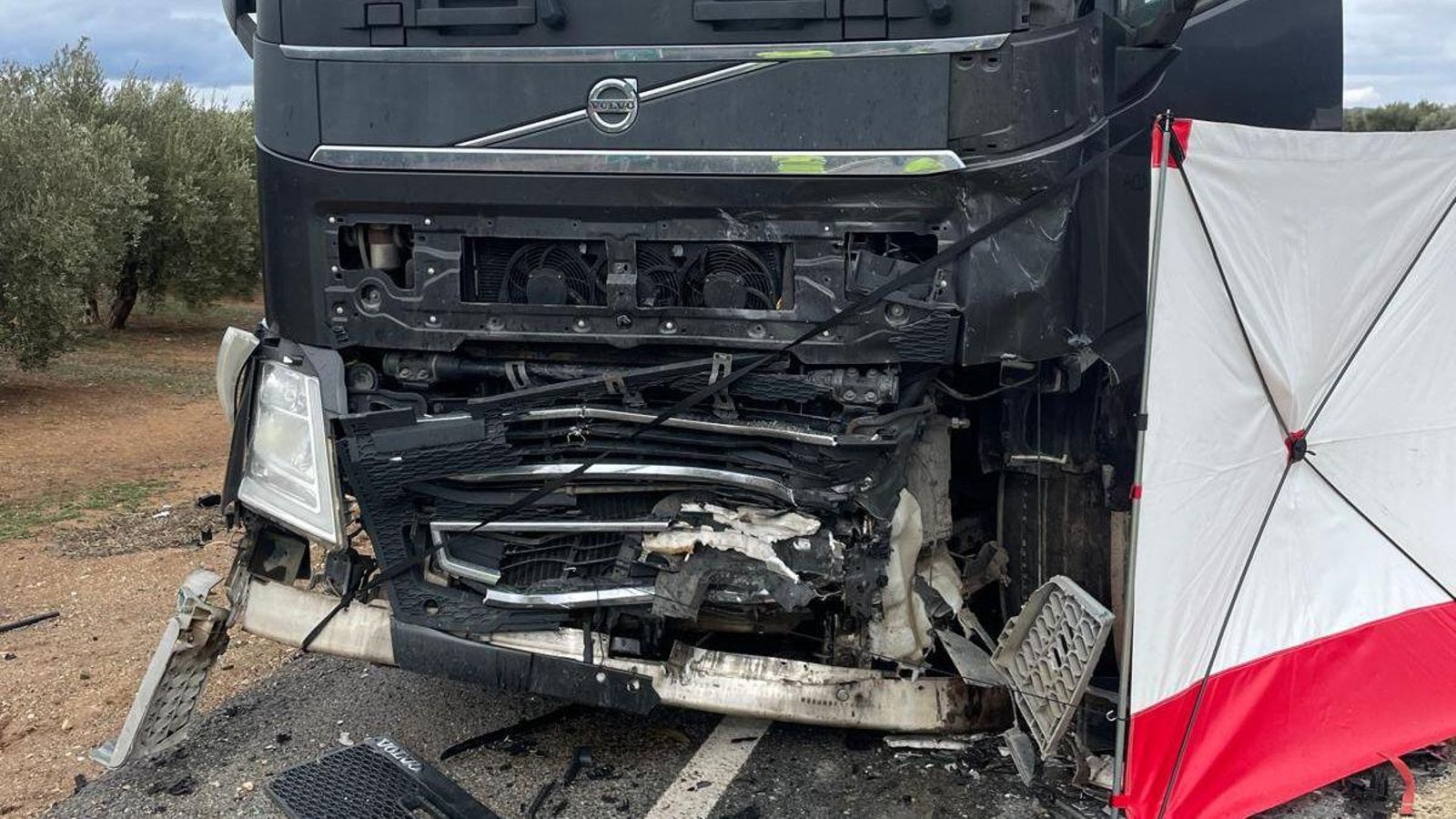 Estado del camión implicado en el accidente Estado del camión implicado en el accidente