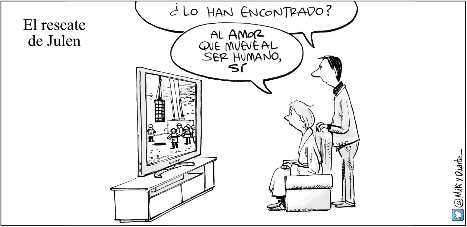 Viñeta de Miki y Duarte del viernes 25 de enero.