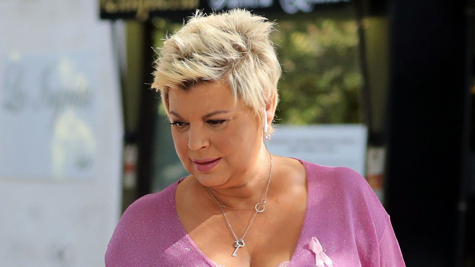 Terelu, el día de su ingreso en la Fundación Jiménez Díaz.