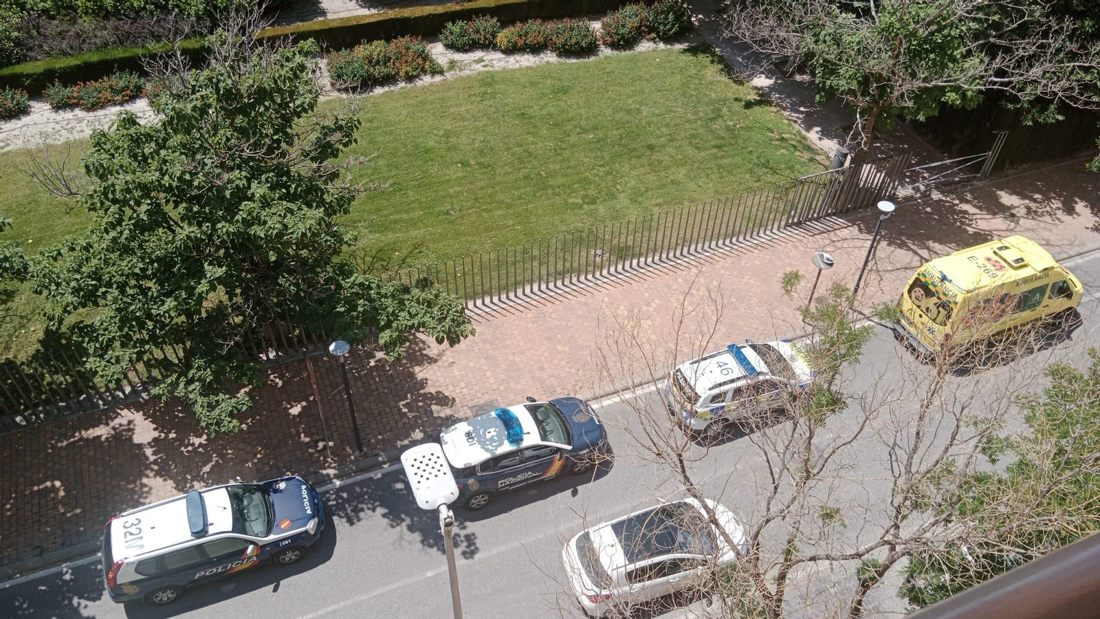 Zona acordonada por la Policía.