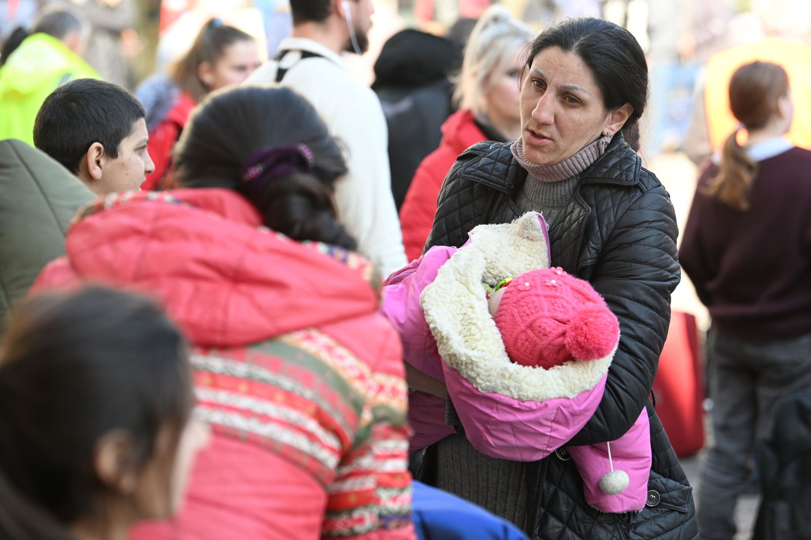 Refugiados ucranianos en Polonia.