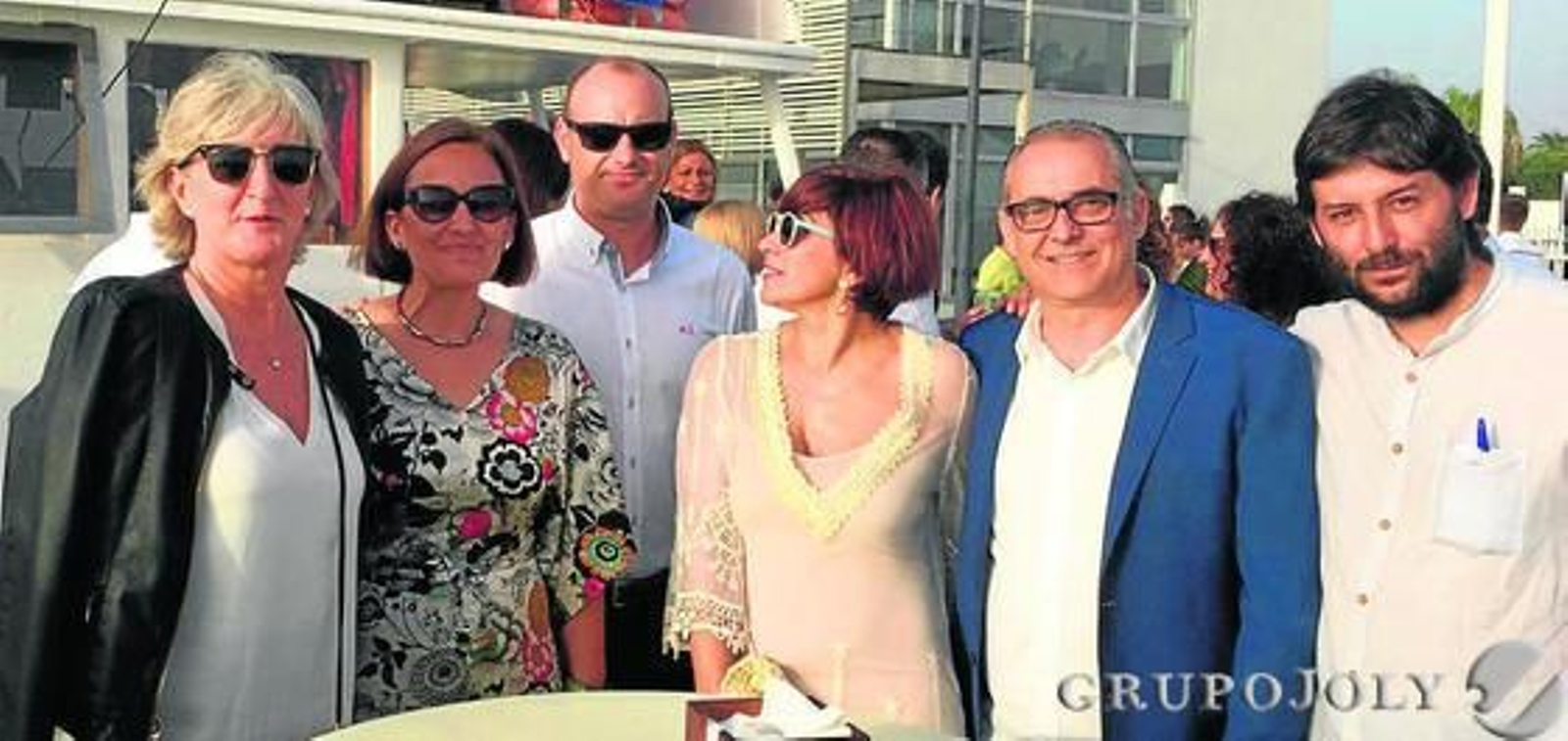 Ana María Gutiérrez, Ana González Bueno, David Sánchez, Yolanda Moya, Joaquín Páez y Fabian Santana, durante la travesía. 

Foto: Ignacio Casas de Ciria