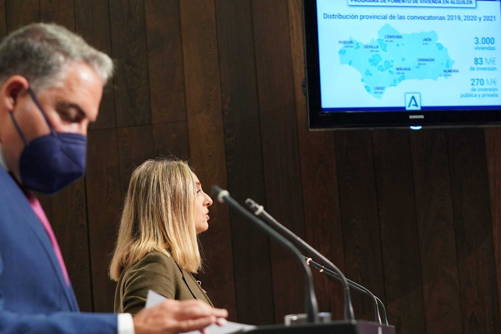 Marifrán Carazo en su intervención en la rueda de prensa posterior al Consejo de Gobierno.