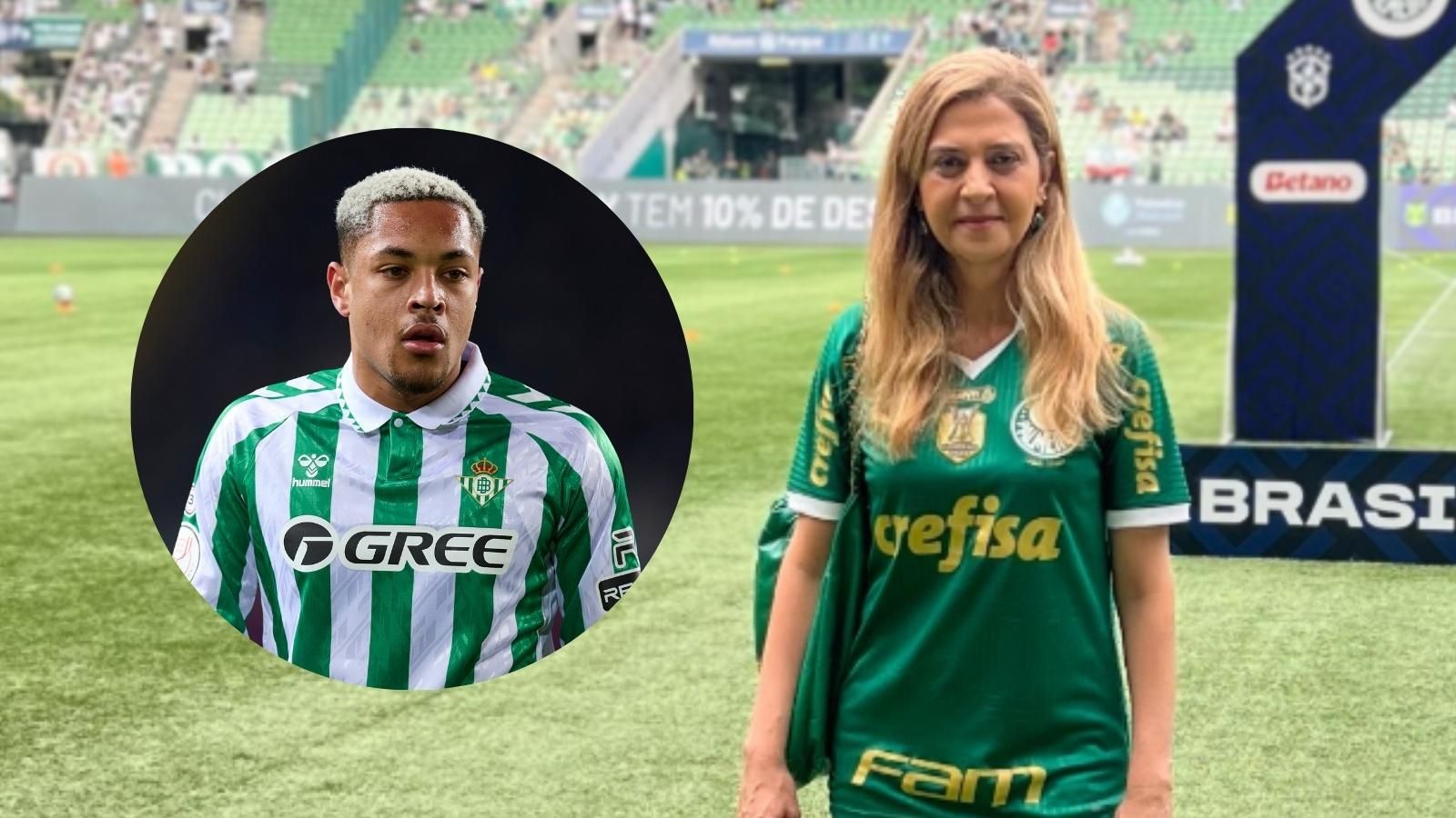 La presidenta de Palmeiras hablando sobre Vitor Roque