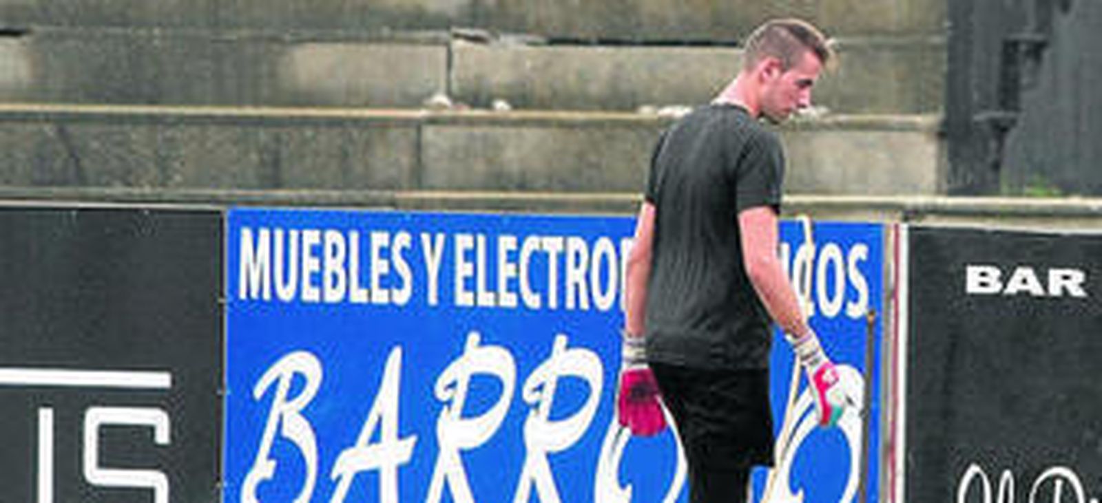Richard Rico, durante el entrenamiento de ayer.