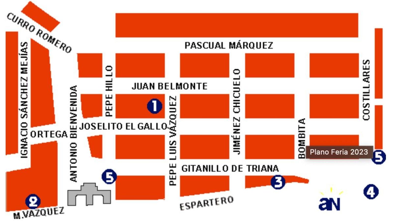 Plano de la Feria de Sevilla
