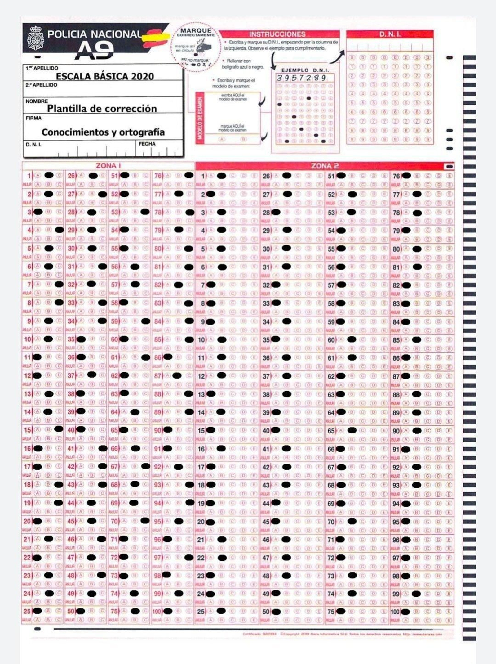 La Plantilla de respuestas