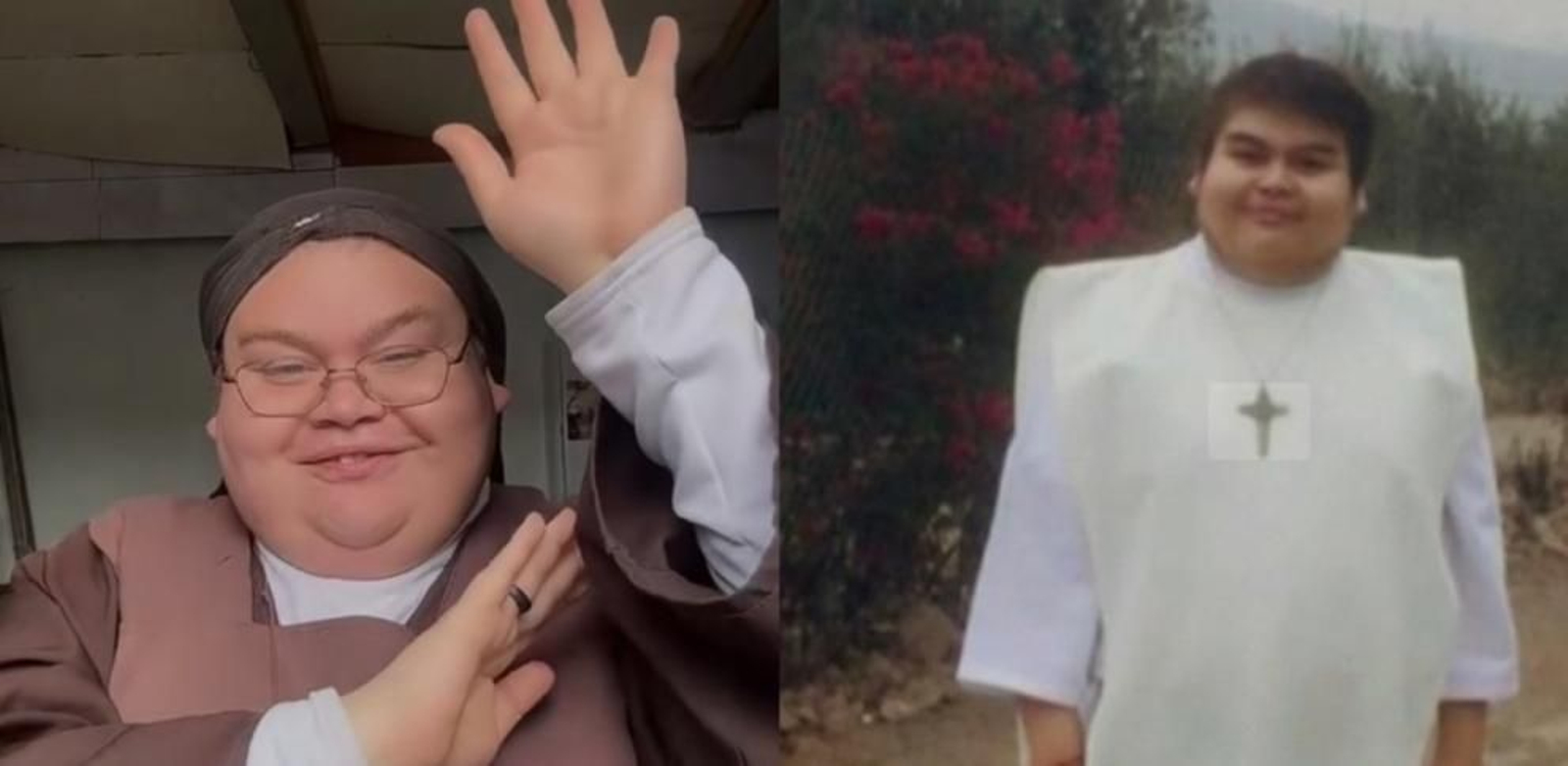 Imagen de la Madre Teresa y su alter ego, el cura estafador