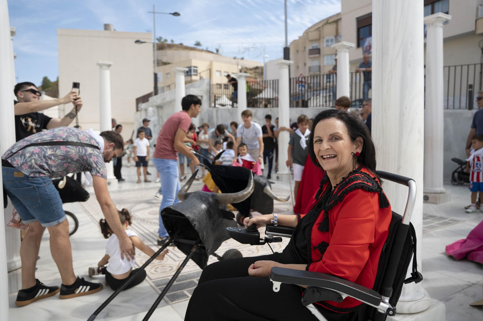 Las imágenes del taller de toros para niños y toro mecánico en Macael