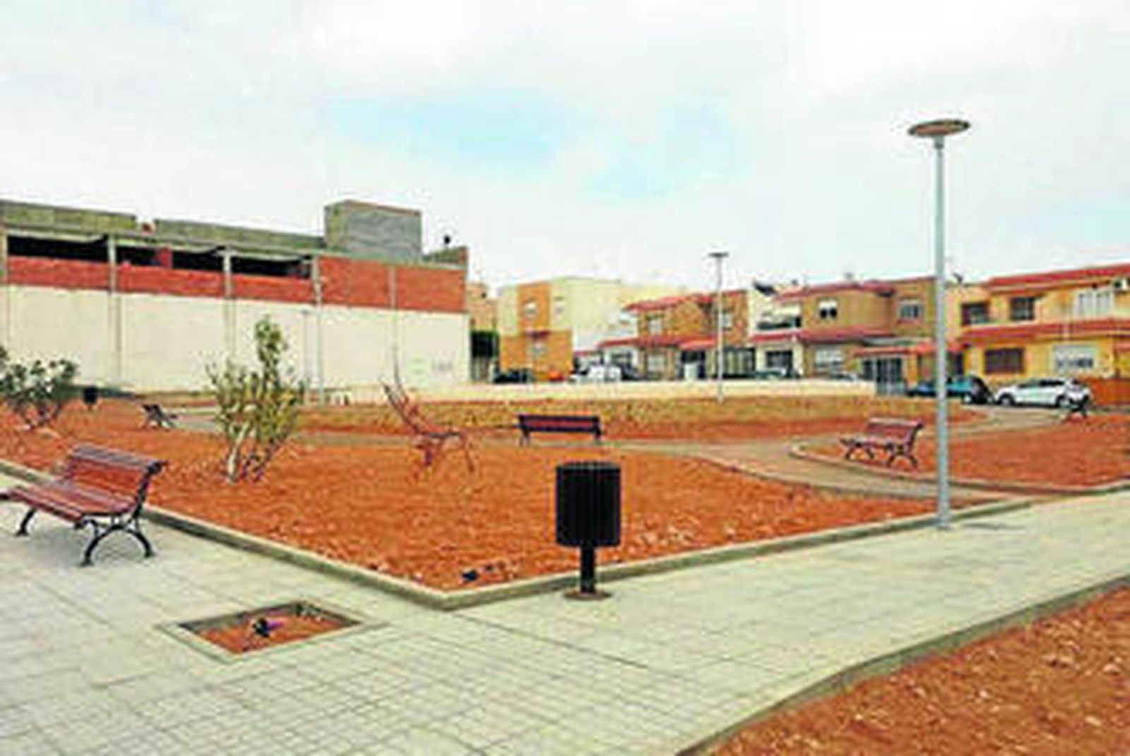 Vista de la plaza de la Era tras las obras de remodelación.