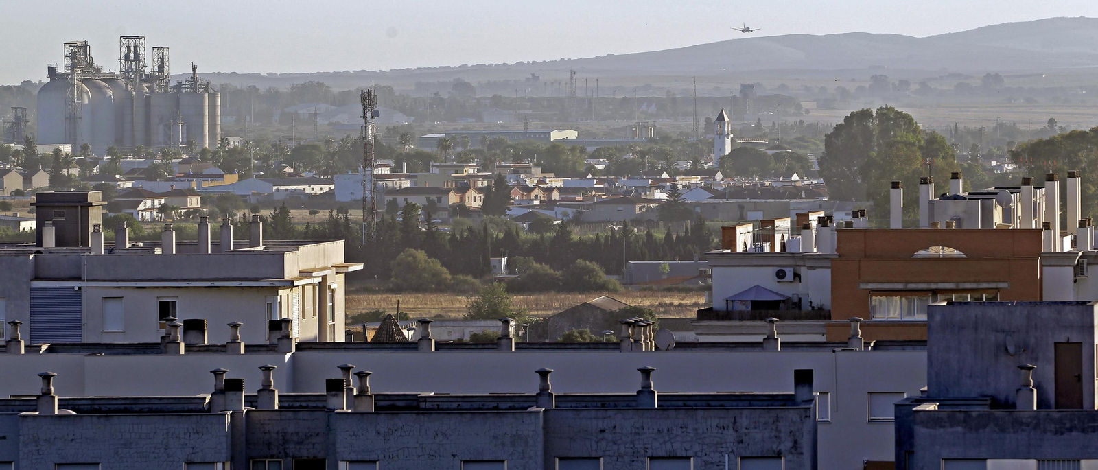 Vista al fondo de la pedanía de Guadalcacín.