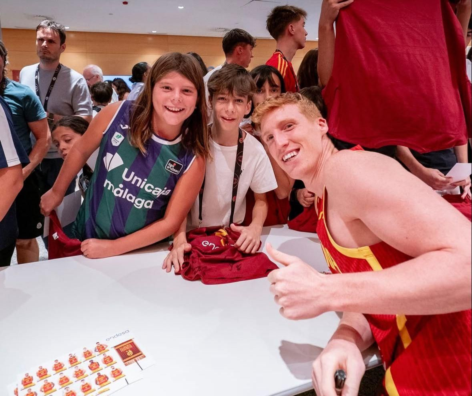 Alberto Díaz y Mario Saint-Supéry, en la presentación de España para el Eurobasket
