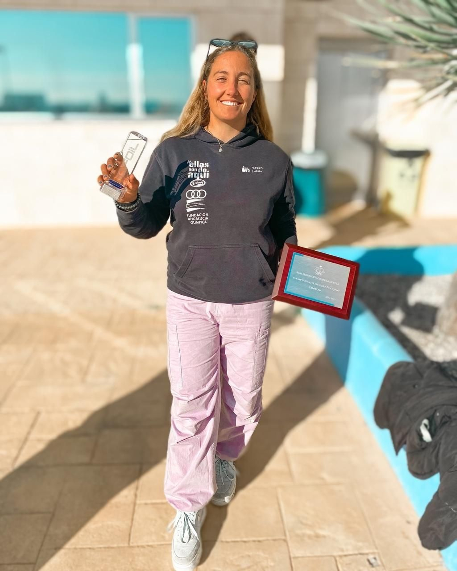 Pilar Lamadrid, campeona de España en la Bahía de Cádiz.