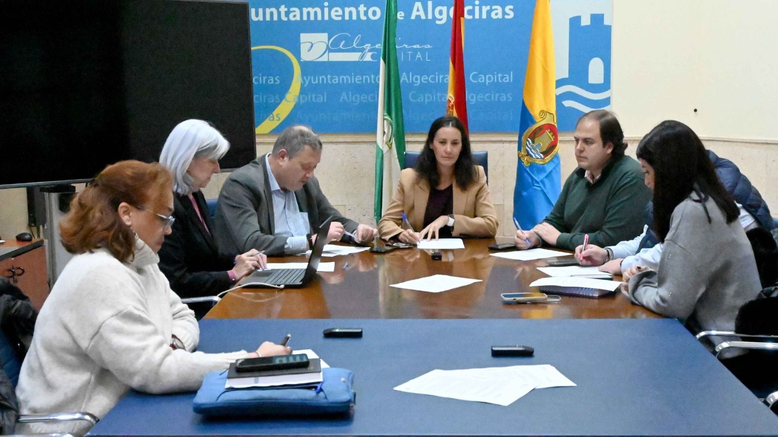 Reunión en la gerencia de Urbanismo de Algeciras.