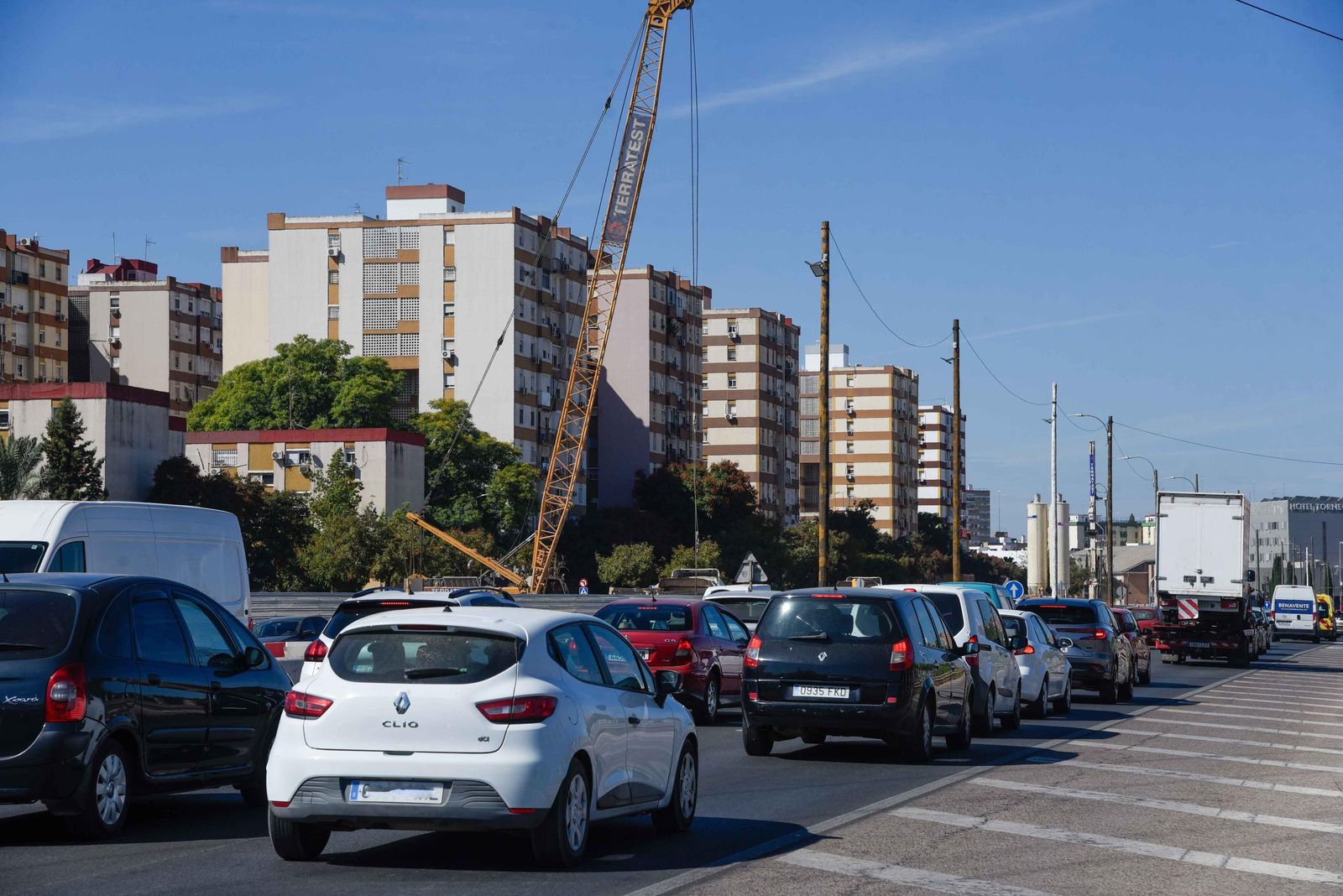 Las obras de la línea 3 del metro de Sevilla en Pino Montano