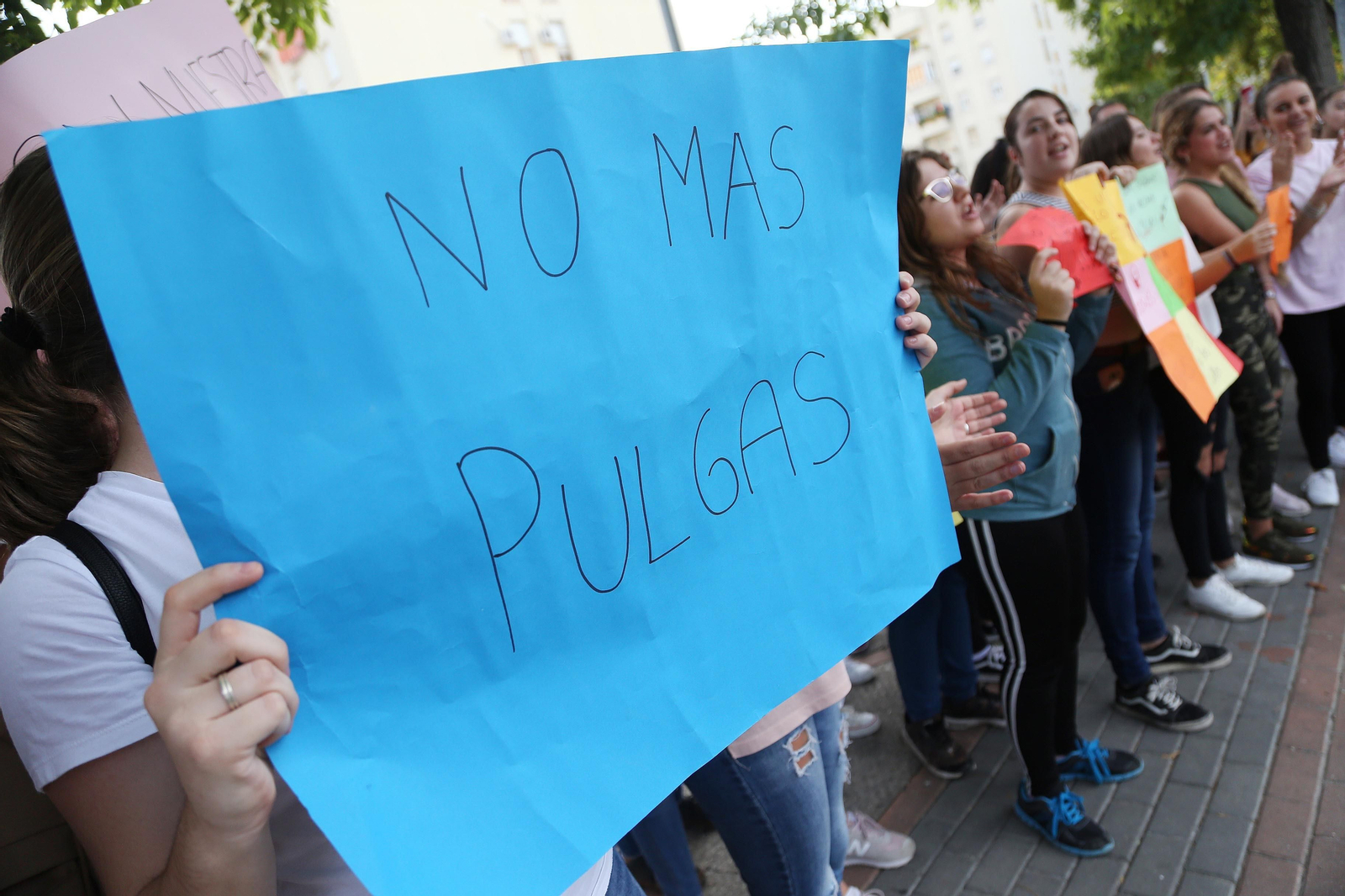 Protesta de los alumnos del IES Asta Regia el pasado jueves. Protesta de los alumnos del IES Asta Regia el pasado jueves.