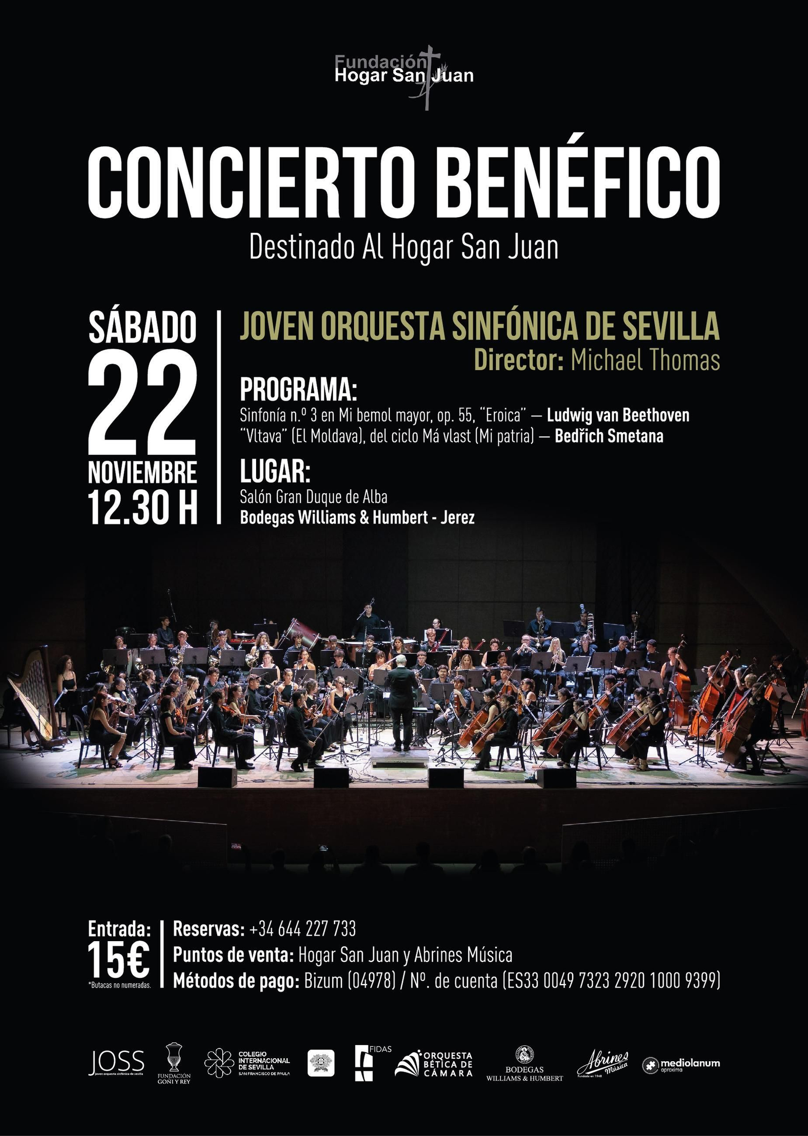 Cartel del concierto benéfico.