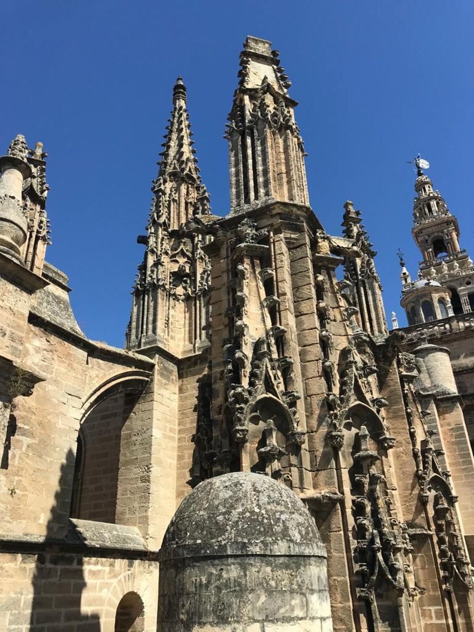 El pináculo sobre el que se va a intervenir.