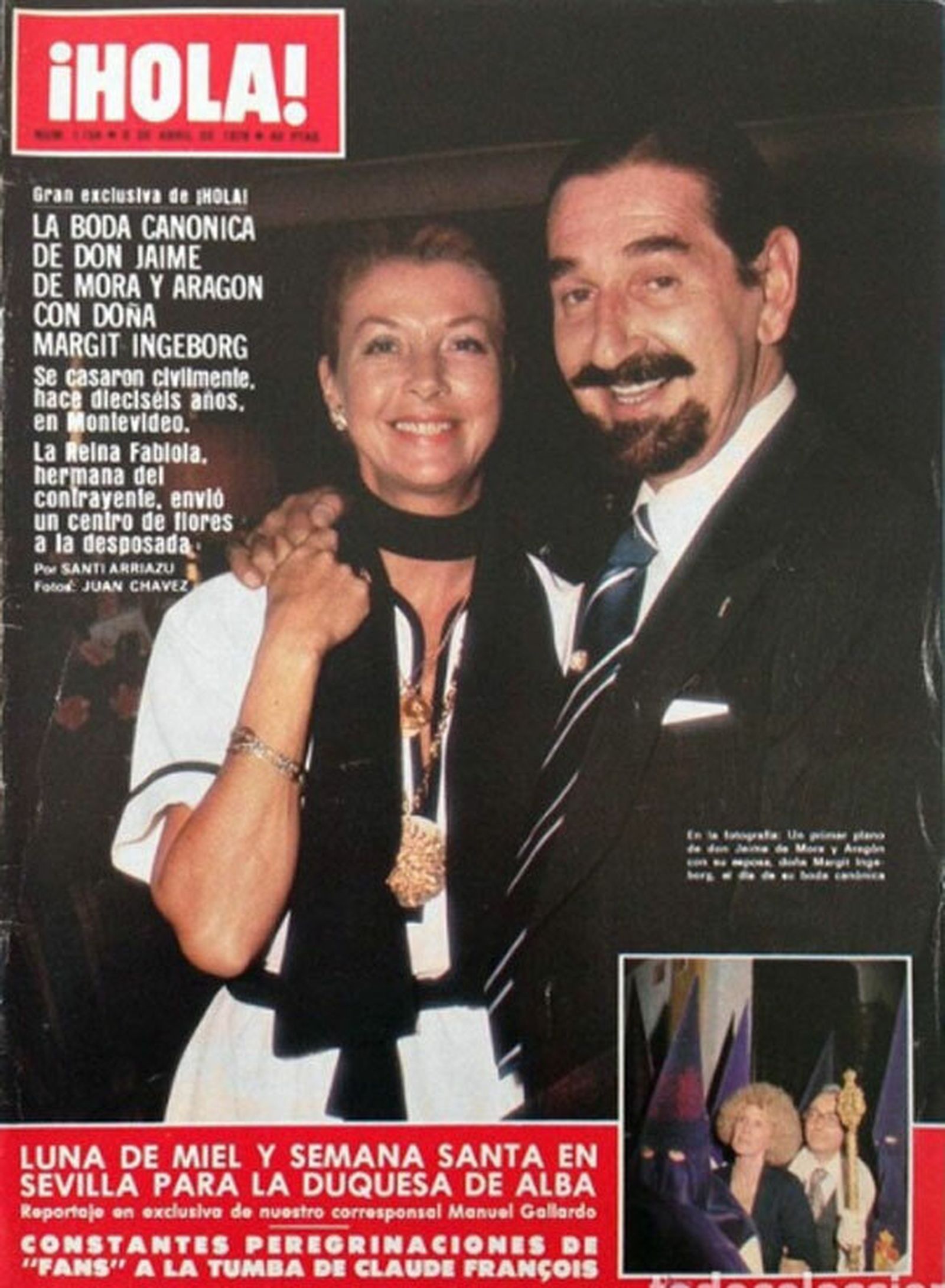 Portada de ¡Hola! de su tercera boda, por la Iglesia, con Jaime de Mora.