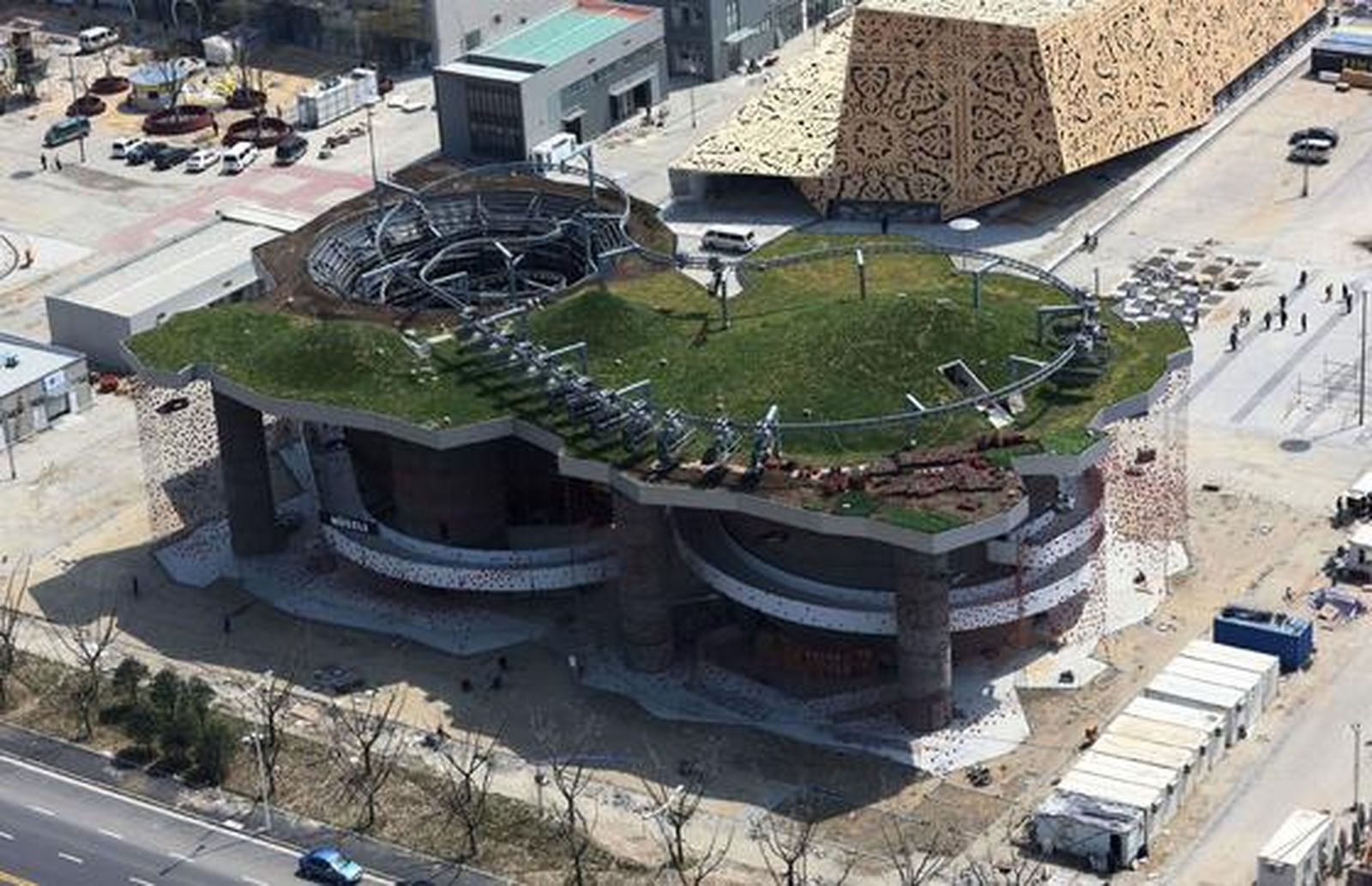 Vista aérea del Pabellón Suizo.

Foto: AFP Photo