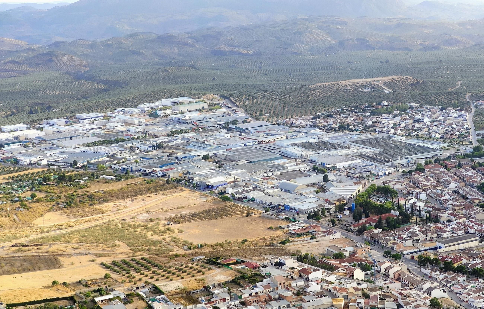Vista aérea del Polígono Industrial Cañada de la Fuente de Martos.