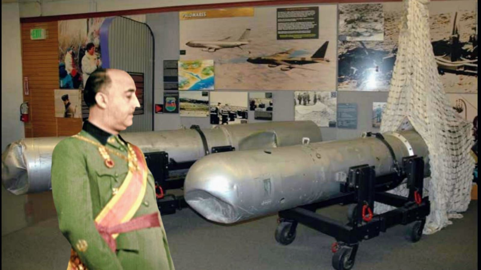 Vista actual de dos de las cuatro armas nucleares implicadas en el accidente de Palomares, conservadas intactas y trasladadas a Estados Unidos tras el suceso. La pieza procede de la colección del National Atomic Museum, en Albuquerque