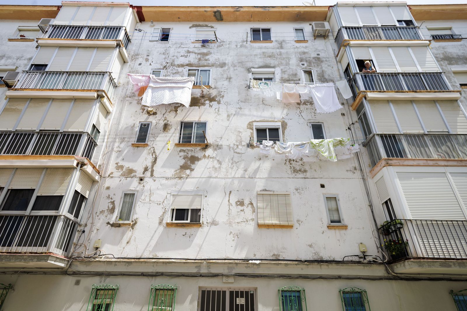 Uno de los edificios de la barriada del Cerro del Moro, en Cádiz.