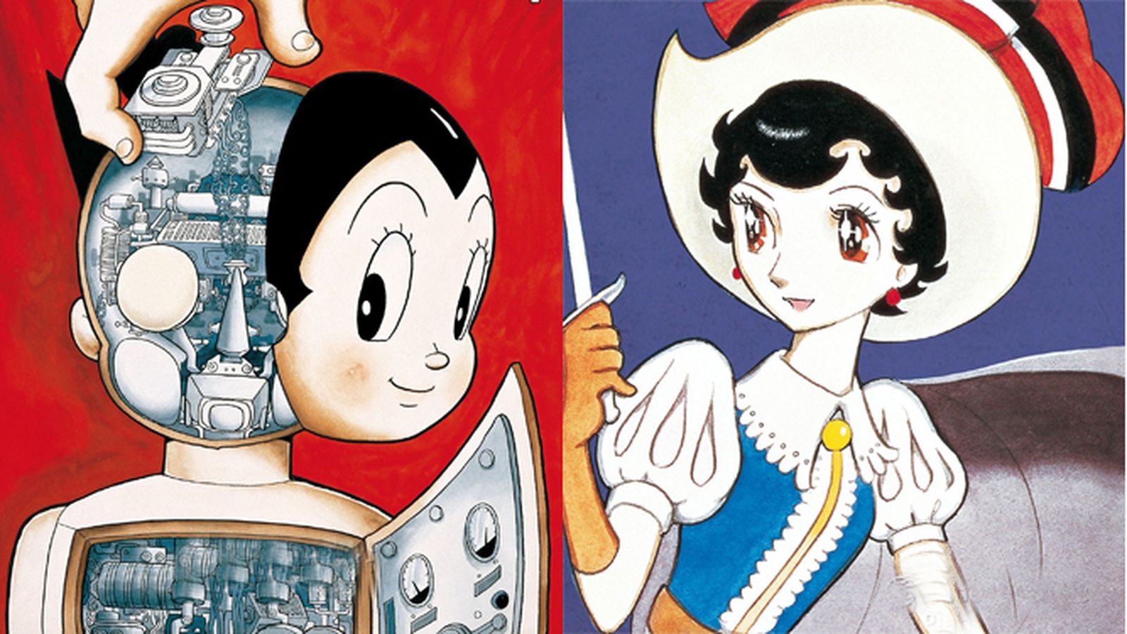 Detalle de las portadas de los volúmenes dedicado a Osamu Tezuka.