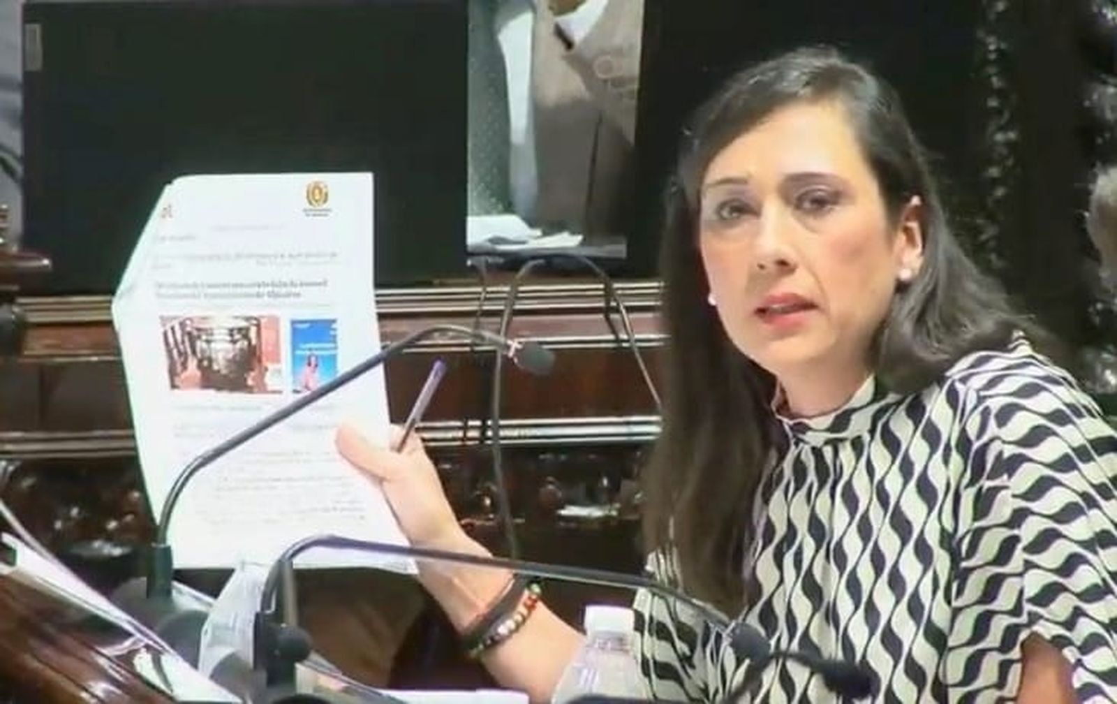 Rocío Arrabal, durante un pleno.