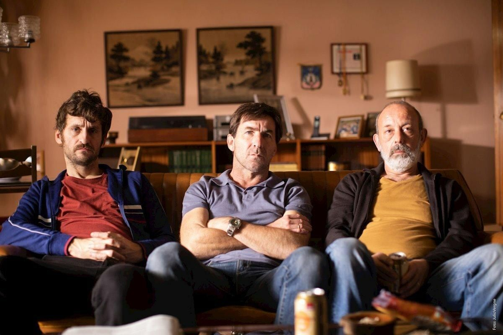 Raúl Arévalo, Antonio de la Torre y Chema del Barco en 'El plan'.