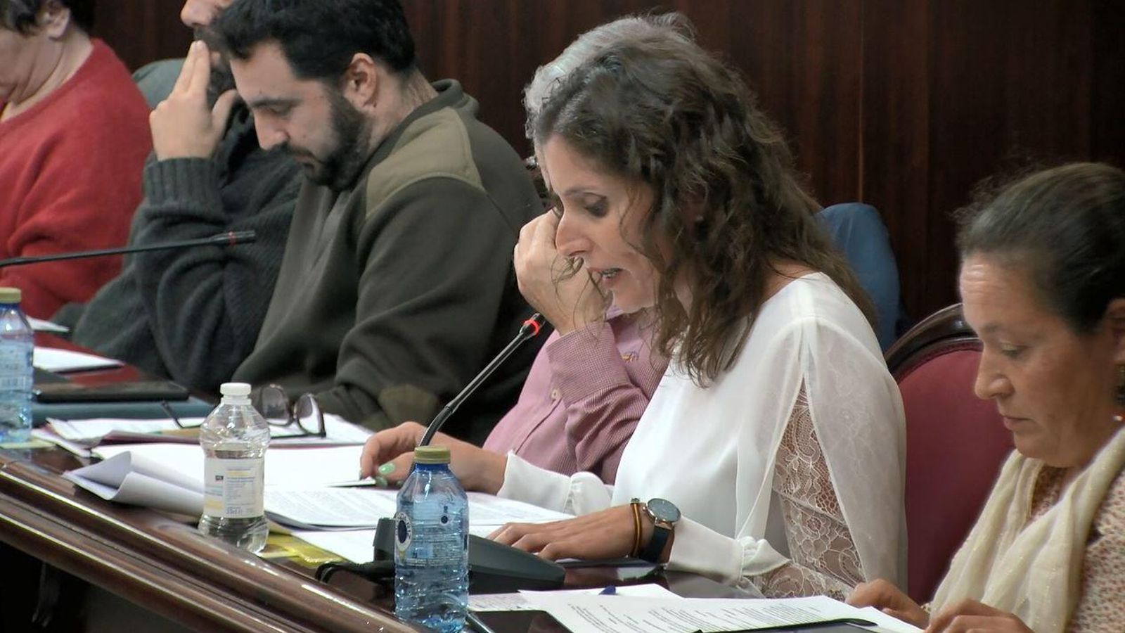 Milagros Gómez, concejala de VOX, durante su intervención