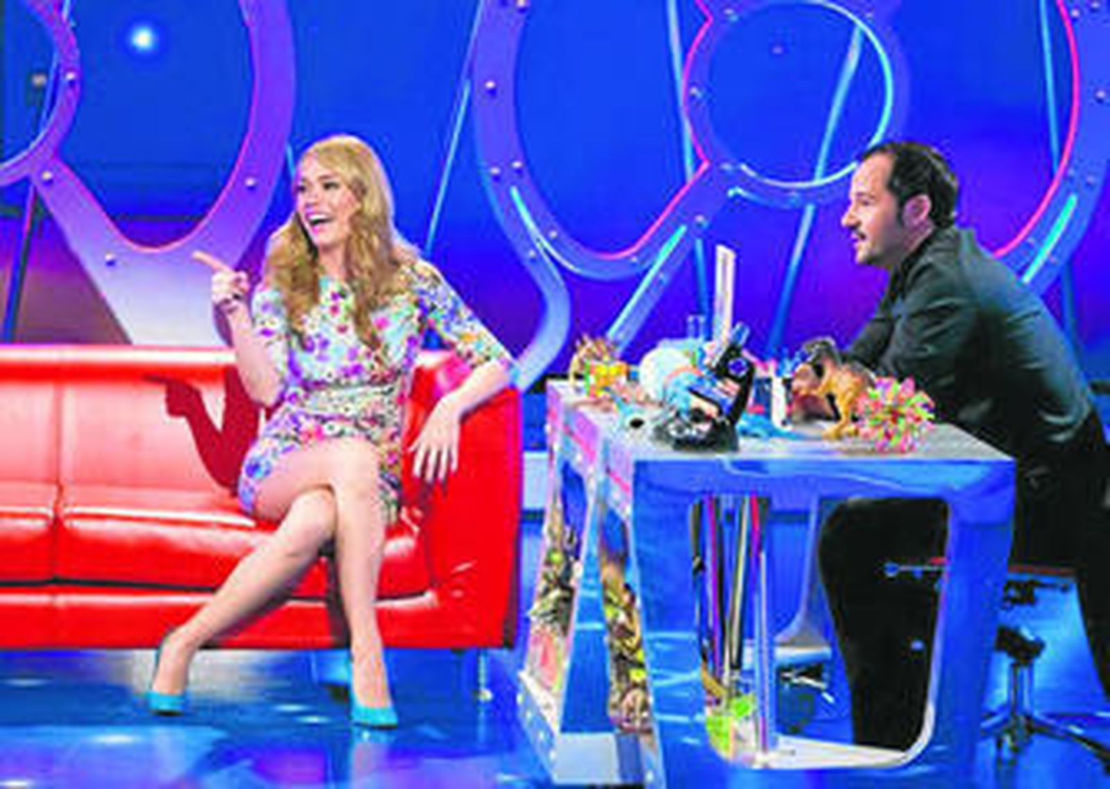 Patricia Conde y Ángel Martín, en la grabación del programa de esta noche.