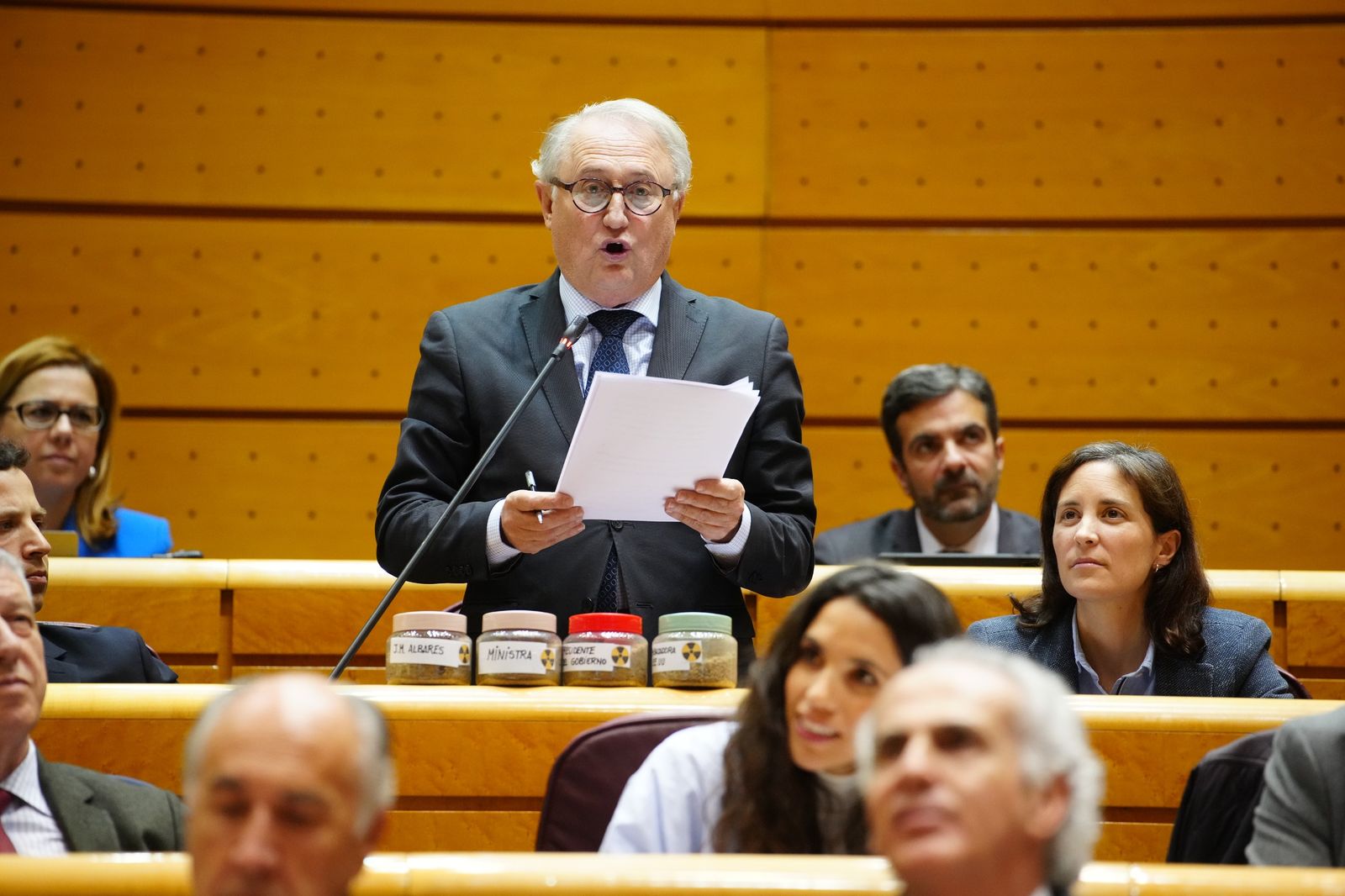 Jesús Caicedo durante su pregunta en la sesión de control al Gobierno