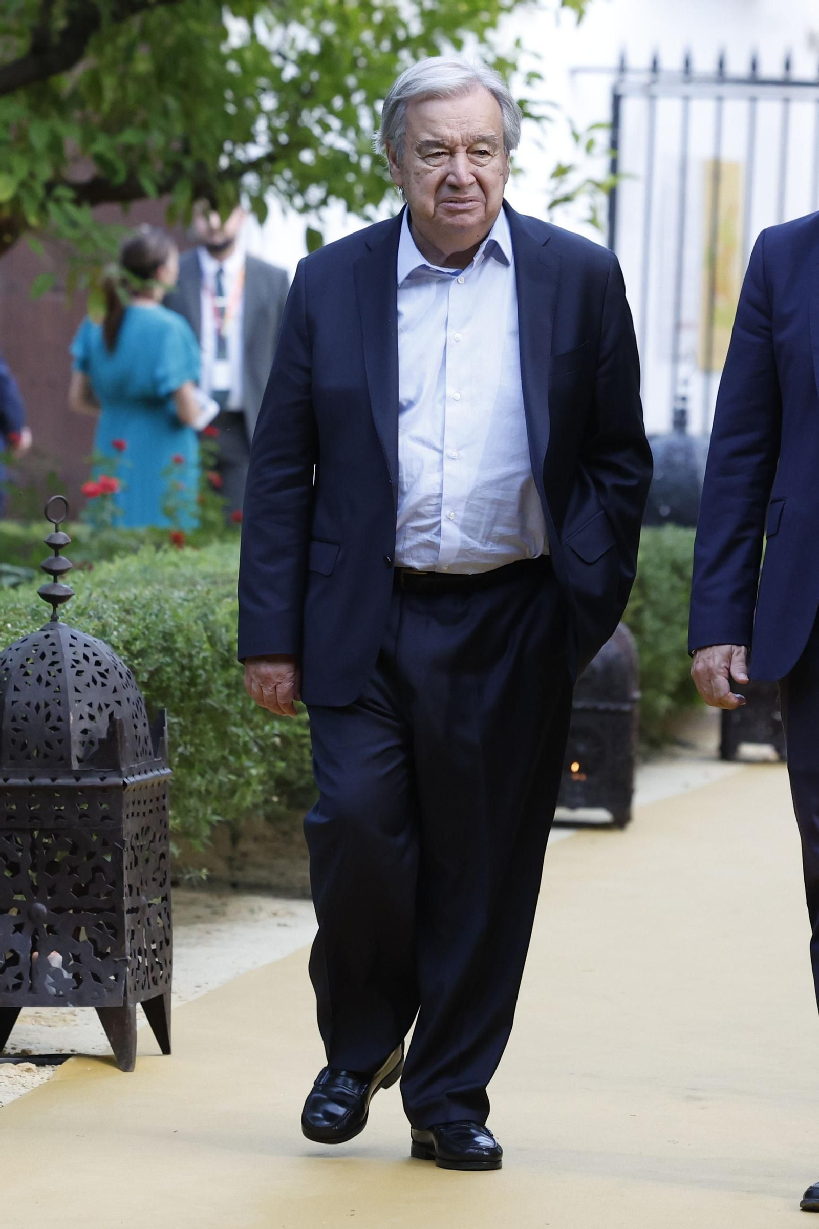 Las fotos de la cena de la cumbre de la ONU en el Palacio de las Dueñas de Sevilla