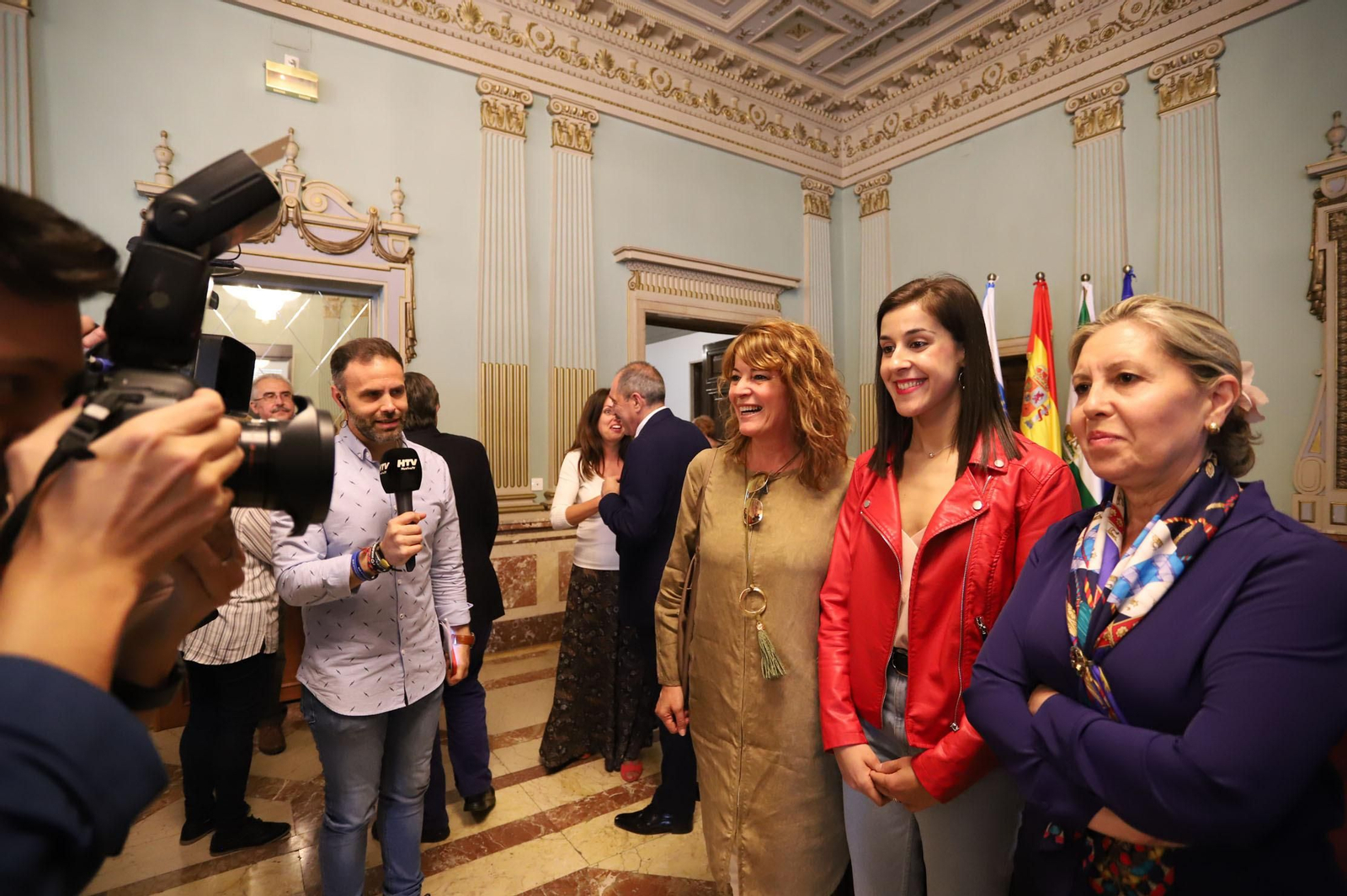 Imágenes de la firma del convenio del mundial de bádminton en el Ayuntamiento con Carolina Marín