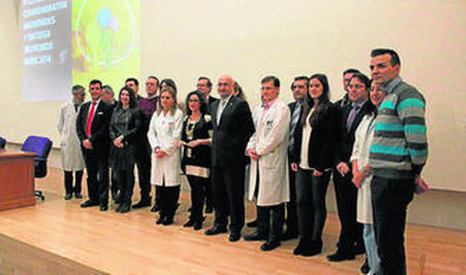 Los premiados por el Imibic, ayer en el Reina Sofía.