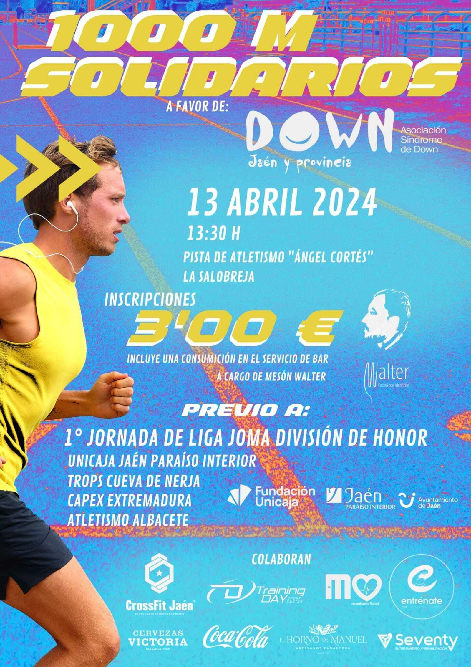 Cartel de la cita atlética solidaria.