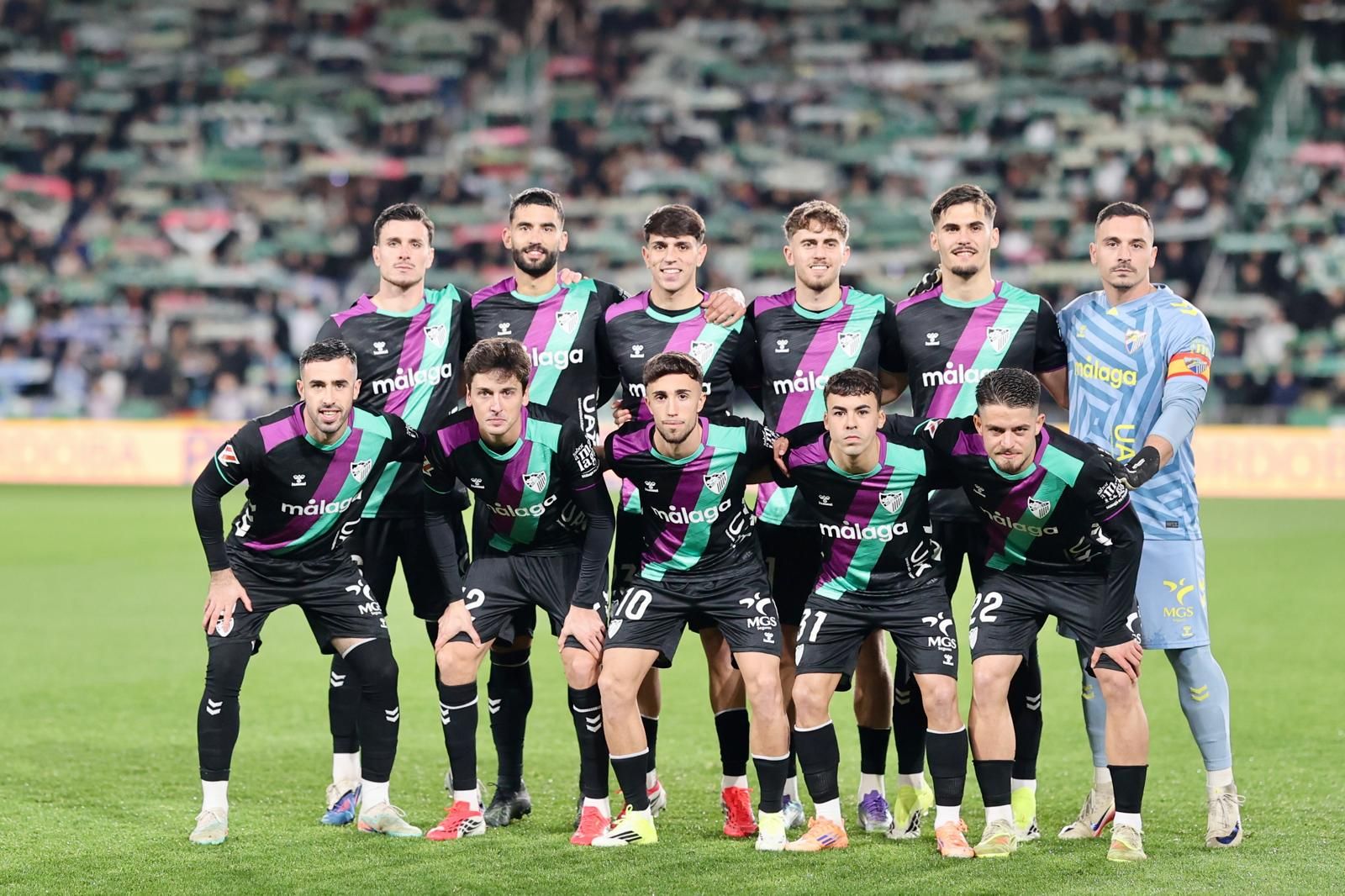El once del Málaga CF en Córdoba.